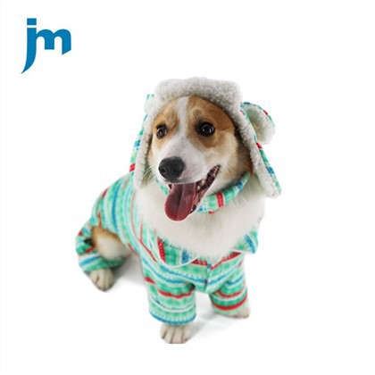 Soft Striped Coral Fleece Pet Clothes